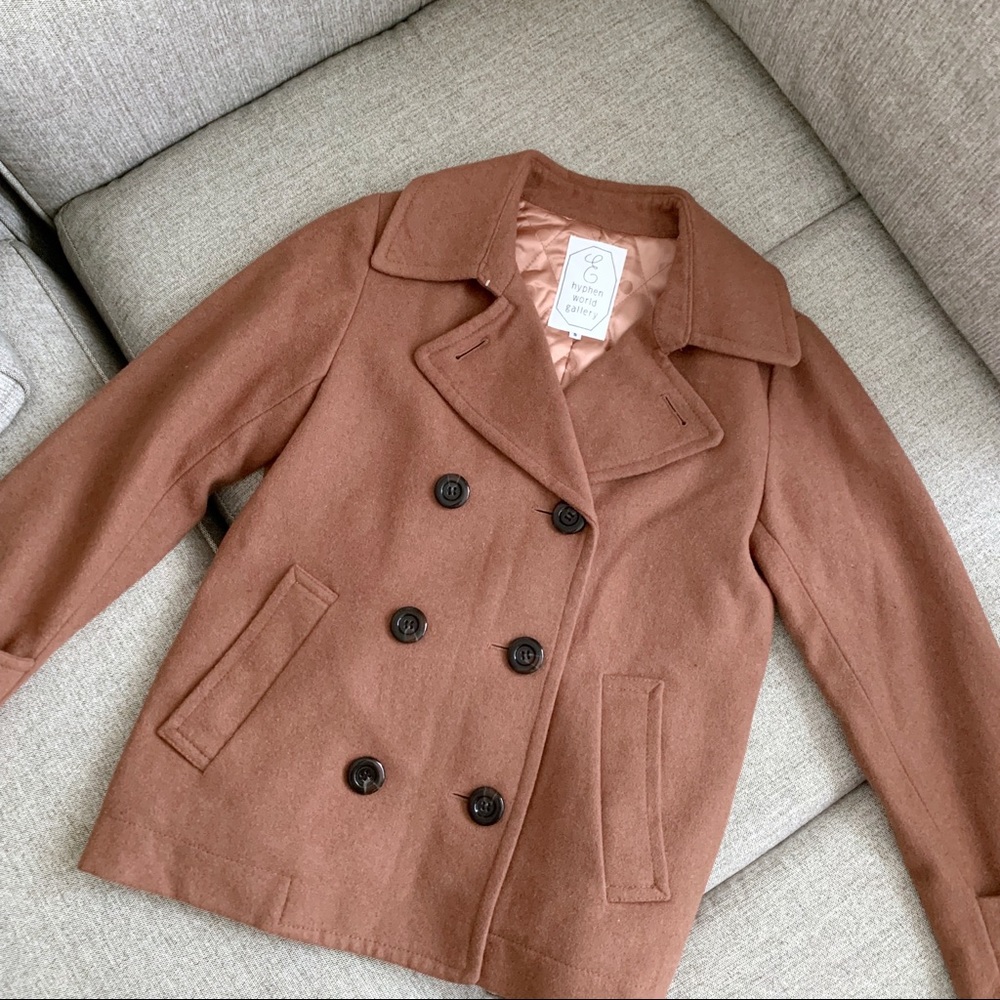 Camel wool blend peacoat